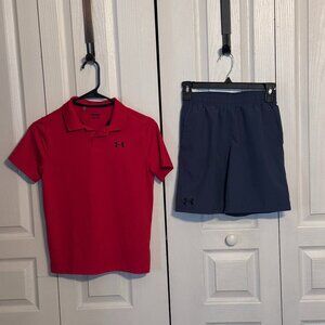 Under Armour Polo and Short Set – Size Youth Medium
